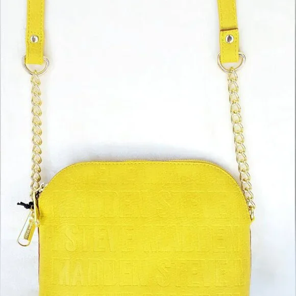 NWT Stunning Steve Madden Crossbody Bag in Citron (Yellow) - Picture 5 of 6
